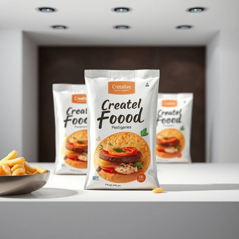 Embalagem criativa para produto alimentício.