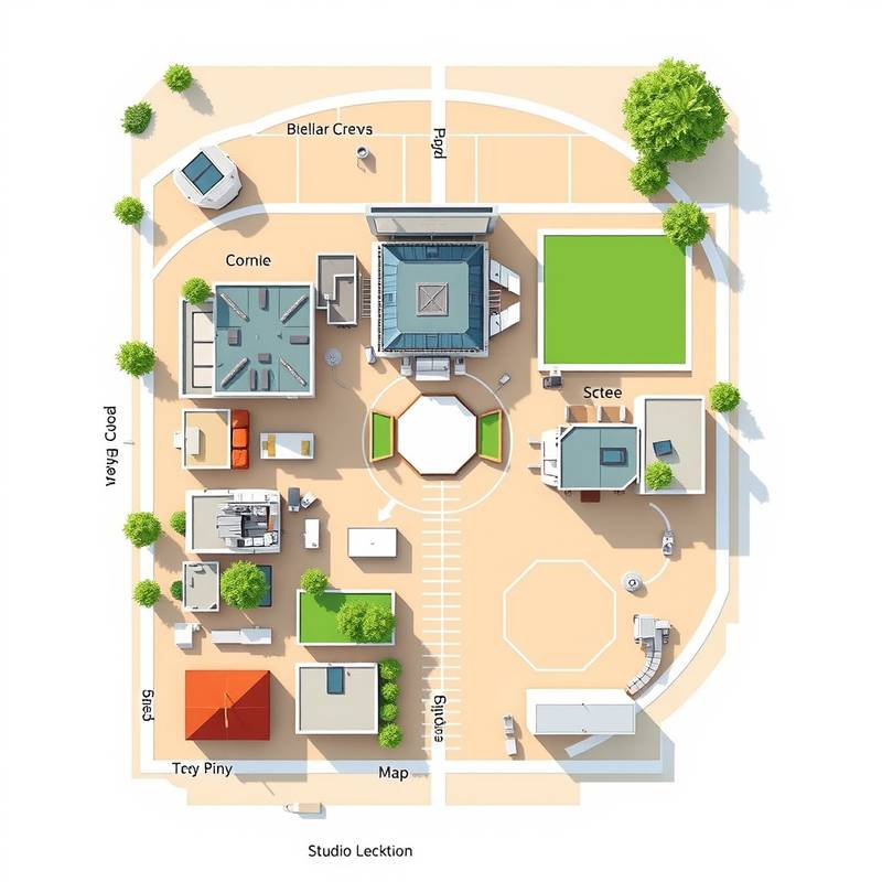 Mapa da localização do estúdio