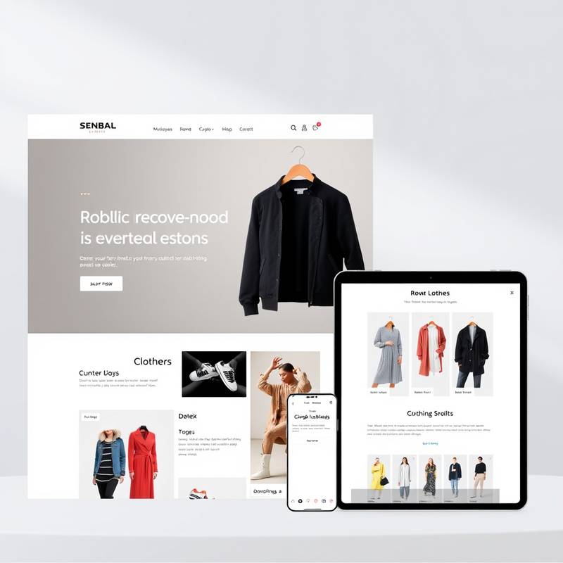 Website responsivo para loja de roupas online.